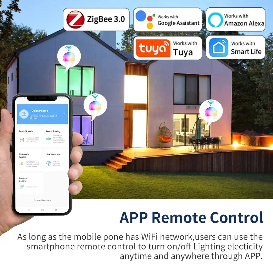 Bombilla Inteligente RGB WiFi Domotek | Control de voz y app