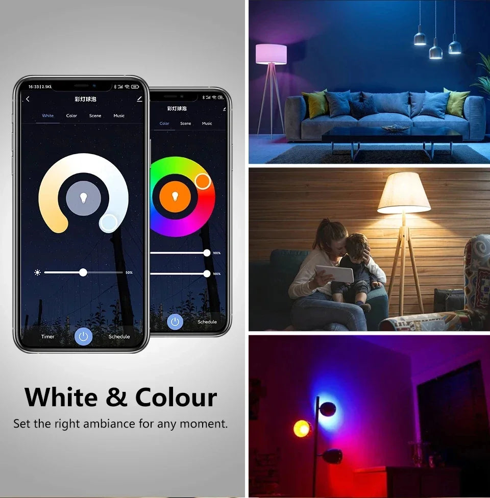 Bombilla Inteligente RGB WiFi Domotek | Control de voz y app