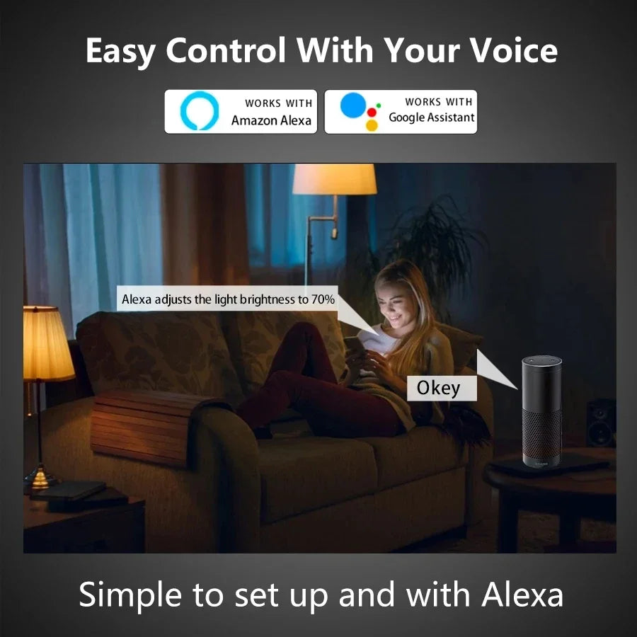 Bombilla Inteligente RGB WiFi Domotek | Control de voz y app