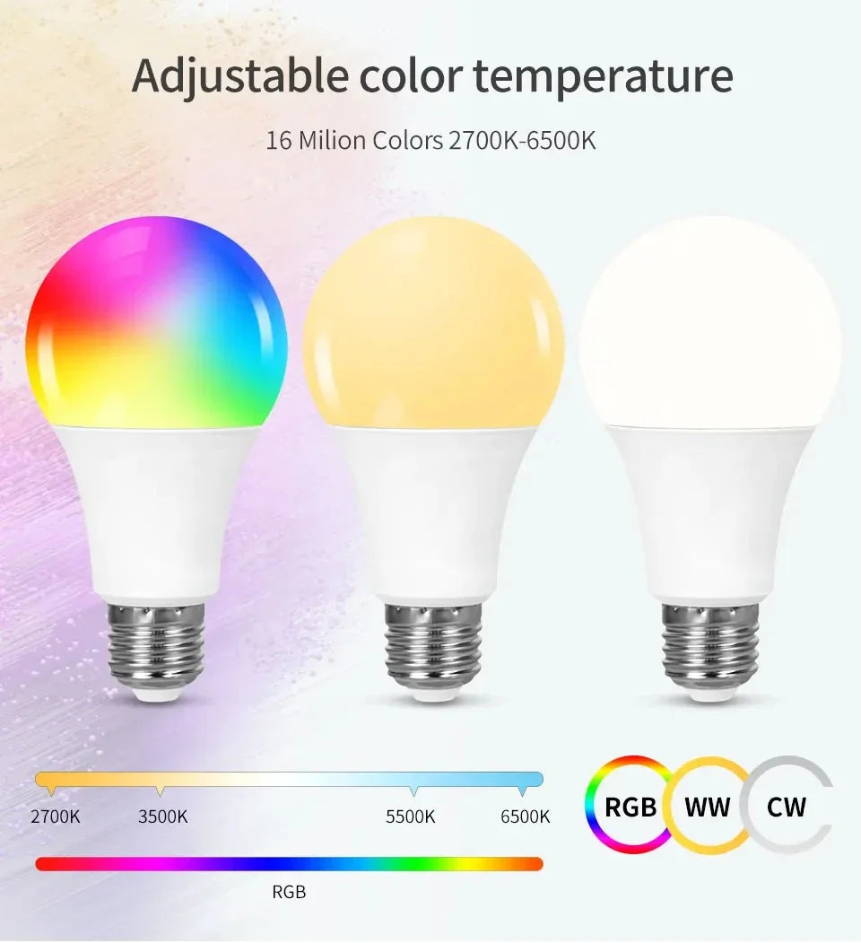 Bombilla Inteligente RGB WiFi Domotek | Control de voz y app