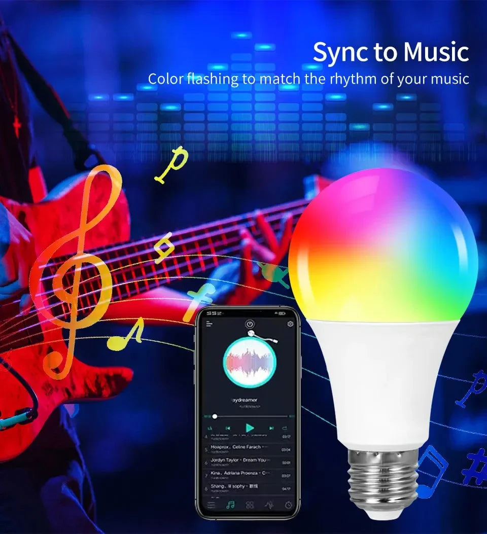 Bombilla Inteligente RGB WiFi Domotek | Control de voz y app