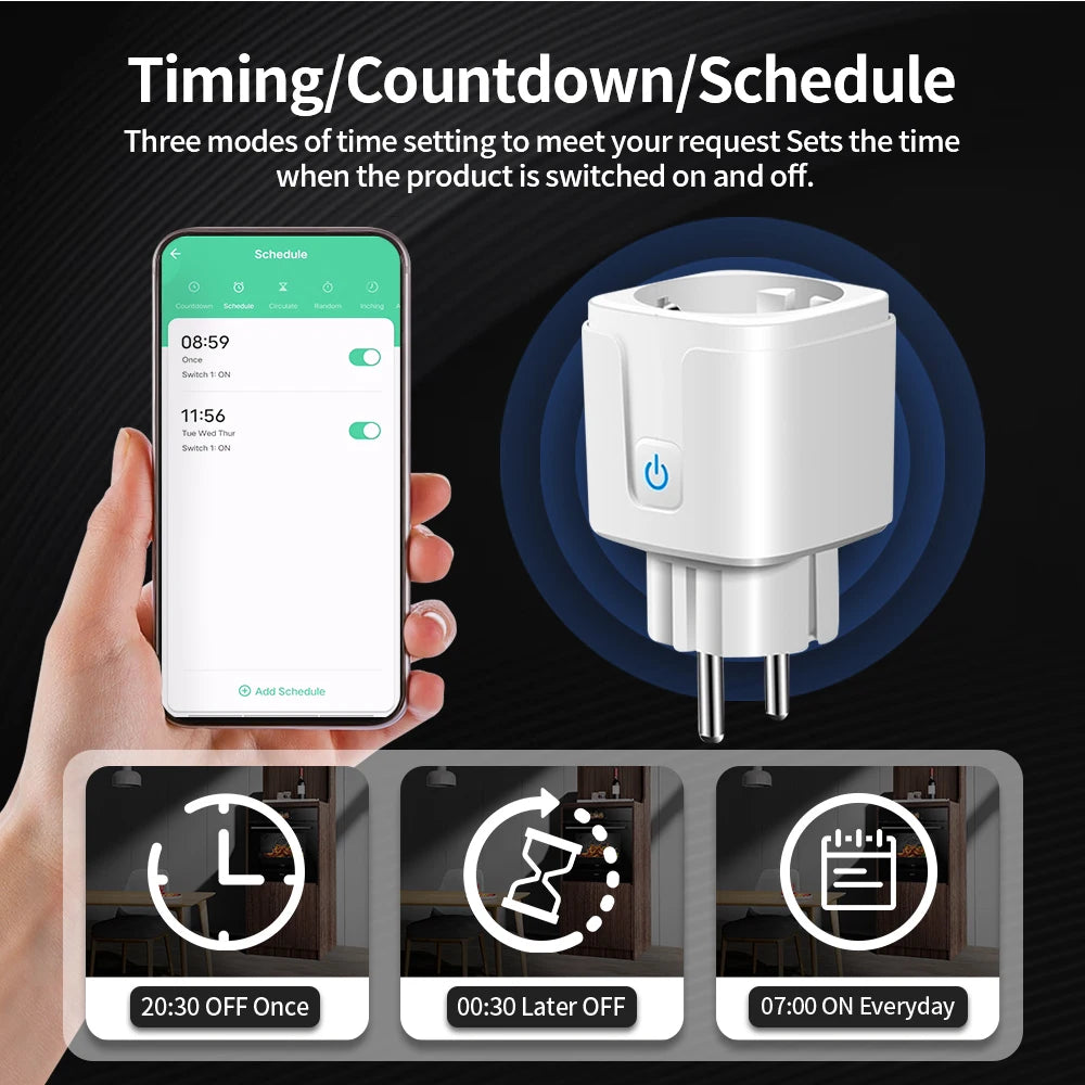 Enchufe Inteligente WiFi 16A Domotek | Controla tu hogar desde el celular