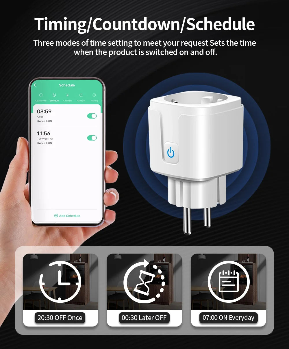 Enchufe Inteligente WiFi 16A Domotek | Controla tu hogar desde el celular