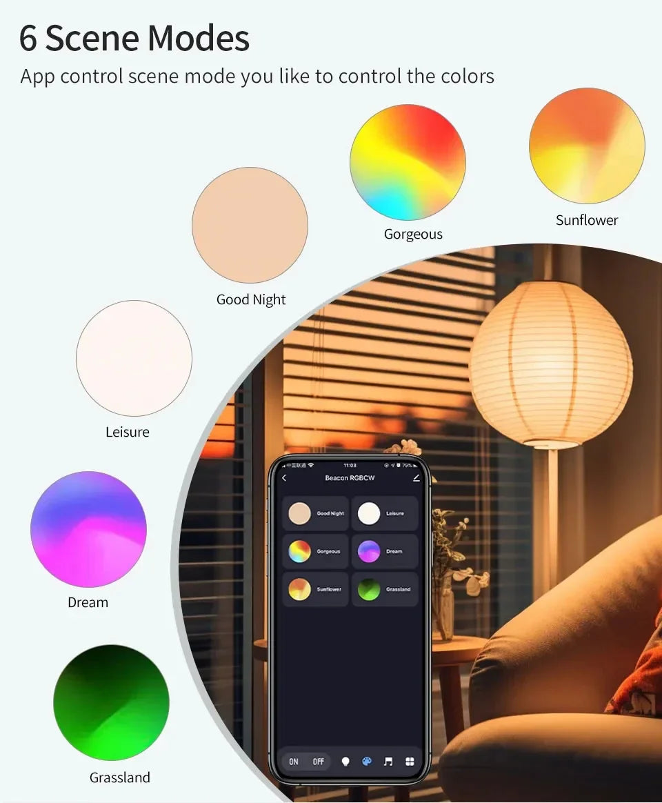 Bombilla Inteligente RGB WiFi Domotek | Control de voz y app