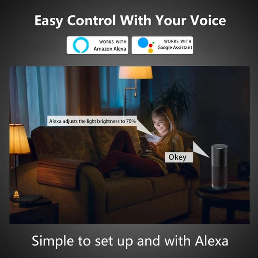 Bombilla Inteligente RGB WiFi Domotek | Control de voz y app