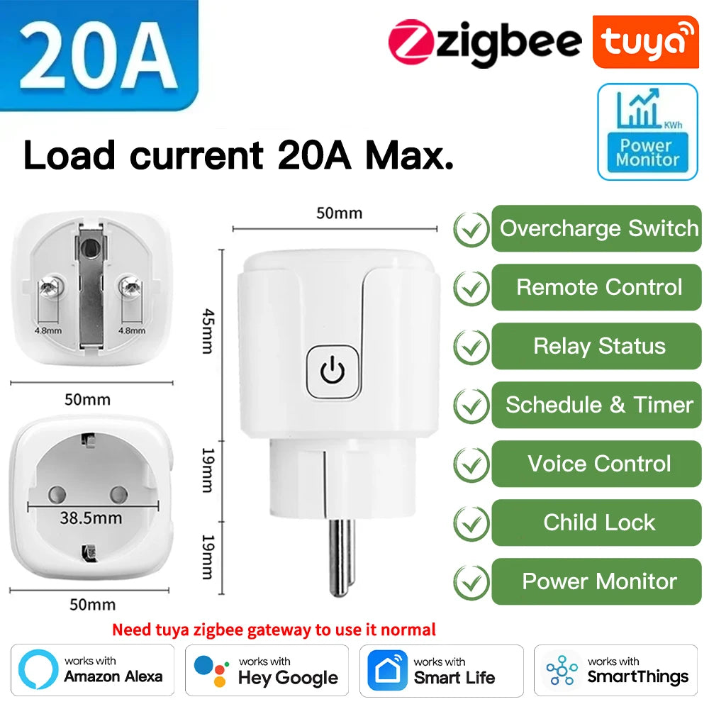 Enchufe Inteligente WiFi 16A Domotek | Controla tu hogar desde el celular